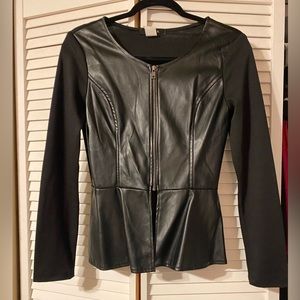 Stunning black leather top